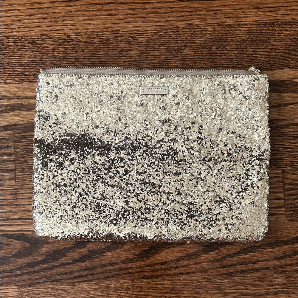Kate Spade Gold Glitter Clutch
